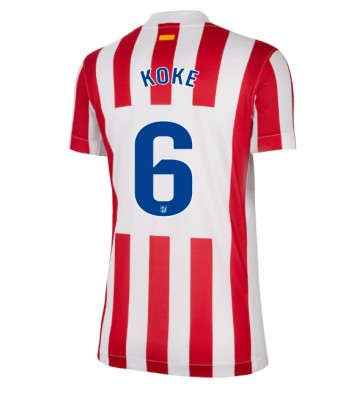 Atletico Madrid Koke #6 Hjemmebanetrøje Dame 2025-26 Kortærmet